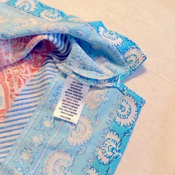 Crown & Ivy Orange & Turquoise Tropical off the shoulder Top NWT size XL - Picture 11 of 11